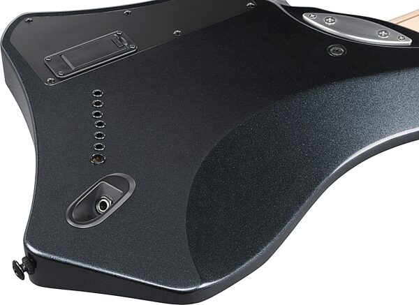open zoom image for Ibanez Alpha Series A527 Electric Guitar, 7-String (with Gig Bag), Iron Pewter, Action Position Back