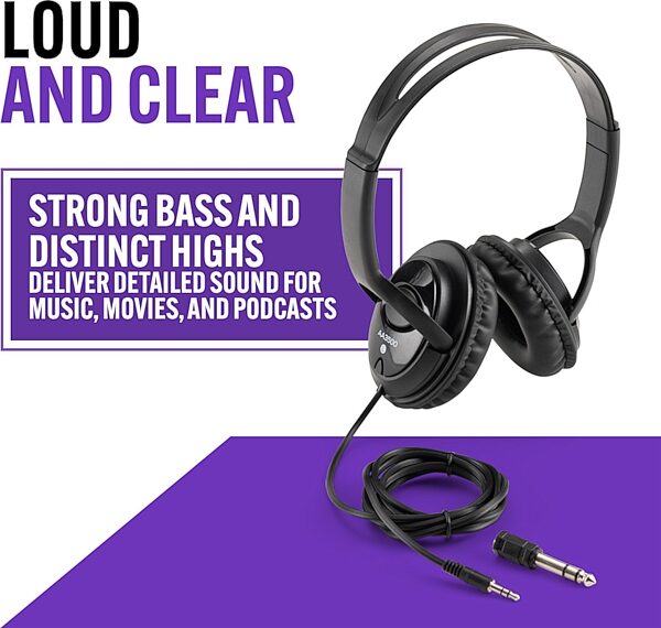 open zoom image for On-Stage WH2500 Wired Headphones, New, Detail Front