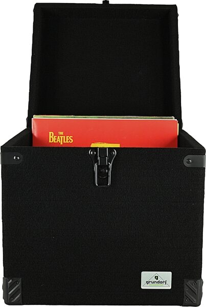 open zoom image for Grundorf LP Vinyl Record Storage Case, Holds 100 LPs, AC-100SB, Surface Hardware, Action Position Back