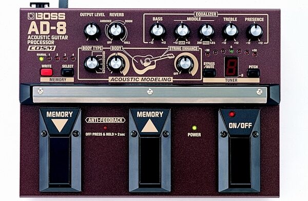 open zoom image for Boss AD-8 Acoustic Guitar Modeling Pedal, Main