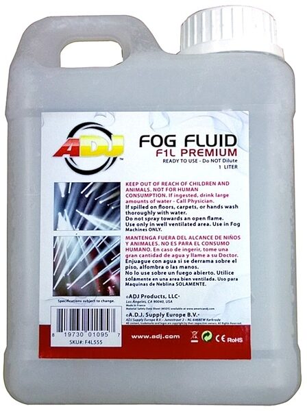 open zoom image for ADJ F1L Premium Fog Juice, 1 Liter, Main