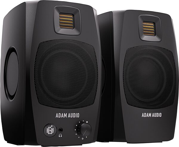 open zoom image for ADAM Audio D3V Active Desktop Studio Monitors, Pair, Black, Action Position Back