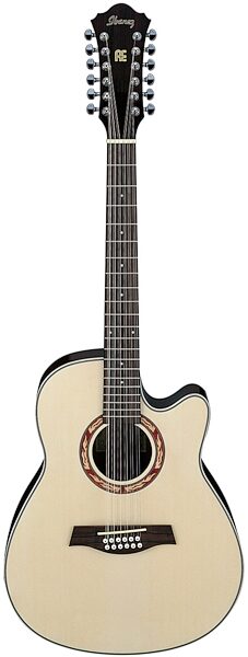 open zoom image for Ibanez AEF1812E 12-String AEF Cutaway Acoustic-Electric Guitar, Main