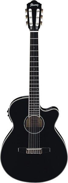 open zoom image for Ibanez AEG10NII Grand Concert Classical Acoustic-Electric Guitar, Black