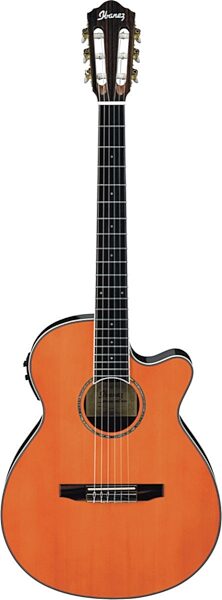 open zoom image for Ibanez AEG10NII Grand Concert Classical Acoustic-Electric Guitar, Tangerine