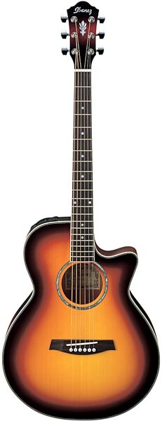 open zoom image for Ibanez AEG10E Cutaway Acoustic-Electric Guitar, Vintage Sunburst
