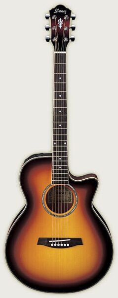 open zoom image for Ibanez AEG10 Acoustic-Electric Guitar with Fishman Pickup, Vintage Sunburst