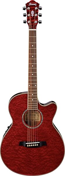 open zoom image for Ibanez AEG25E Acoustic-Electric Guitar, Transparent Red