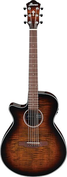 open zoom image for Ibanez AEG70L Acoustic-Electric Guitar, Left-Handed, Tiger Burst High Gloss, Main