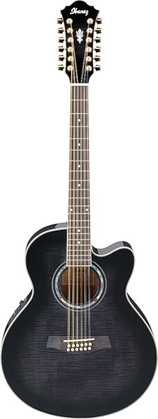 open zoom image for Ibanez AEL2012ETKS 12-String Acoustic-Electric Guitar, Transparent Black Sunburst