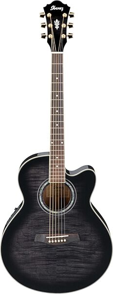 open zoom image for Ibanez AEL20E AEL Cutaway Acoustic-Electric Guitar, Transparent Black Sunburst