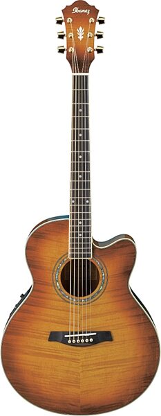 open zoom image for Ibanez AEL20E AEL Cutaway Acoustic-Electric Guitar, Vintage Violin