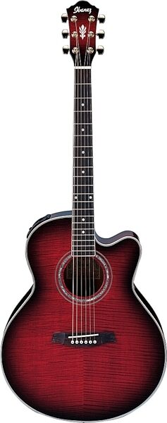 open zoom image for Ibanez AEL20 Acoustic-Electric Guitar, Transparent Red Sunburst
