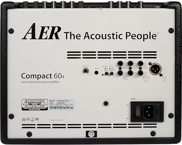 open zoom image for AER Compact 60/4 Acoustic Slant Guitar Combo Amplifier (60 Watts, 1x8"), New, Action Position Back