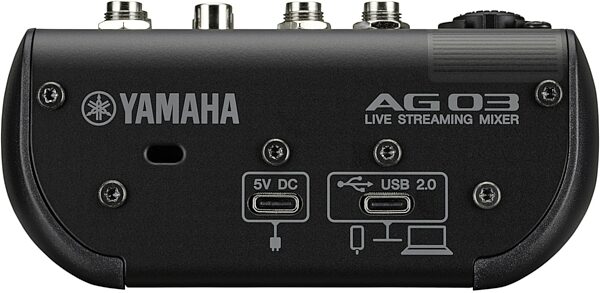 open zoom image for Yamaha AG03MK2 Livestreaming USB Mixer, Black, Rear detail Back