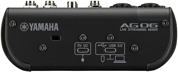 open zoom image for Yamaha AG06MK2 Livestreaming USB Mixer, Black, Rear detail Back