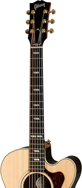 open zoom image for Gibson Parlor Rosewood Modern Acoustic-Electric Guitar (with Case), Action Position Back