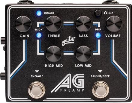 open zoom image for Aguilar AG Preamp Pedal, New, Action Position Back
