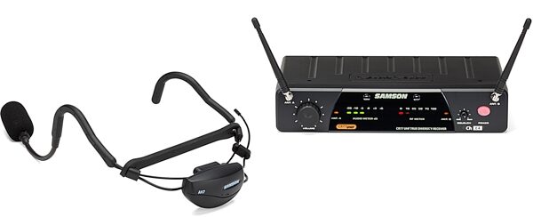 open zoom image for Samson AirLine 77 AH7 Fitness Headset Wireless Microphone System, Band K1 (489.050 MHz) , Headset and Receiver