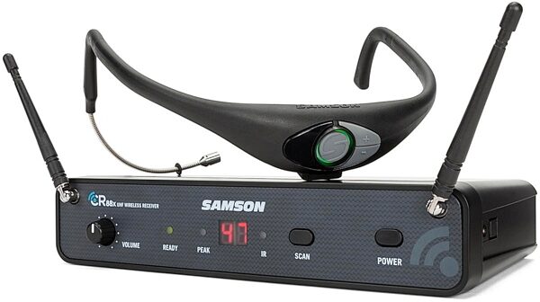 open zoom image for Samson AirLine 88x AH8 Wireless Fitness Headset Microphone System, Band D, Open Box (Very Good), Main