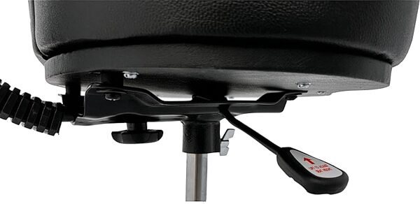 open zoom image for Ahead Spinal G Hydraulic Saddle Drum Throne, Black, Action Position Back