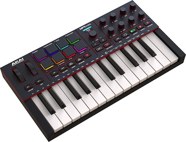 open zoom image for Akai MPK Mini IV USB MIDI Keyboard Controller, 25-Key, Black, Action Position Back