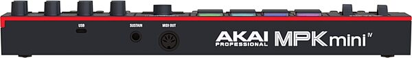 open zoom image for Akai MPK Mini IV USB MIDI Keyboard Controller, 25-Key, Black, Action Position Back
