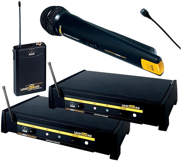 open zoom image for AKG WMS40 UHF Lapel Wireless System with C407 Microphone and Handheld Wireless System with D880 Microphone Package, Main
