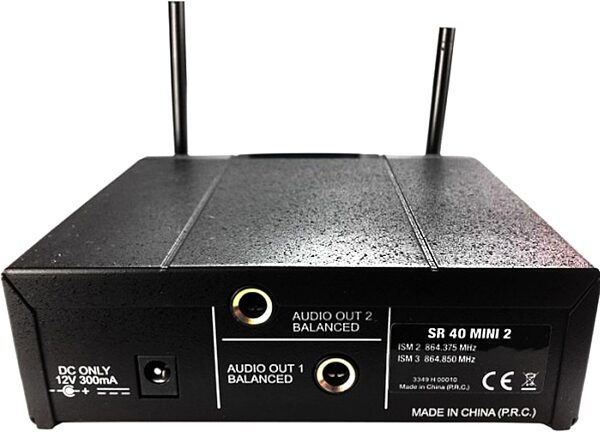 open zoom image for AKG WMS40 Mini Dual Vocal Handheld Microphone Wireless System, Rear