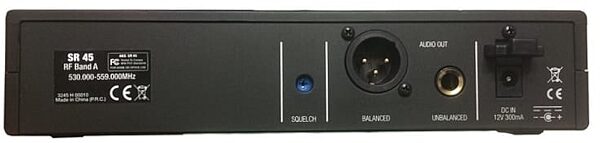 open zoom image for AKG WMS 45 Perception Wireless Presenter Lavalier Microphone System, SR45 Reciever Rear