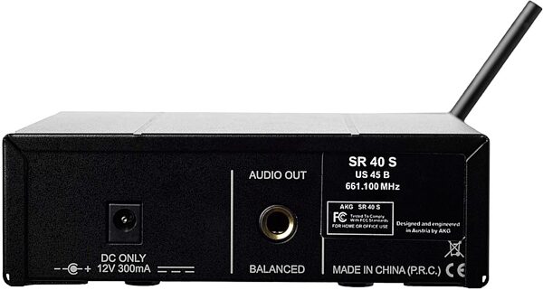open zoom image for AKG WMS40 Mini Instrumental Guitar Wireless System, Rear