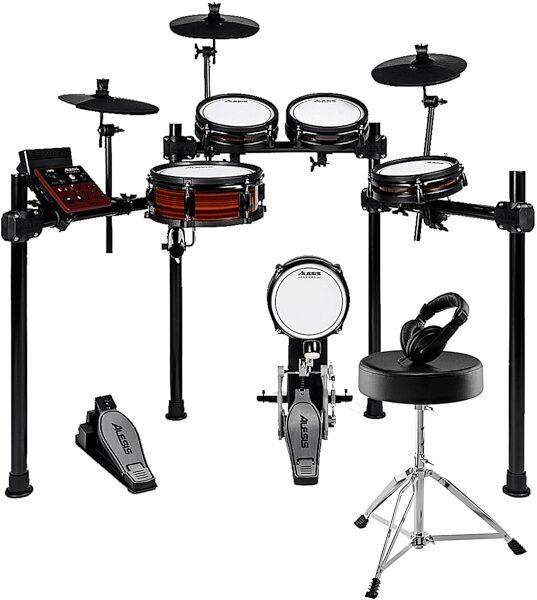 open zoom image for Alesis Nitro Pro Electronic Drum Set, Red/Black, with Alesis Drum Essentials Pack, pack