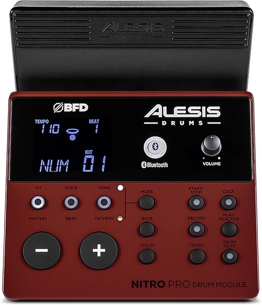 open zoom image for Alesis Nitro Pro Electronic Drum Set, Red/Black, Action Position Back