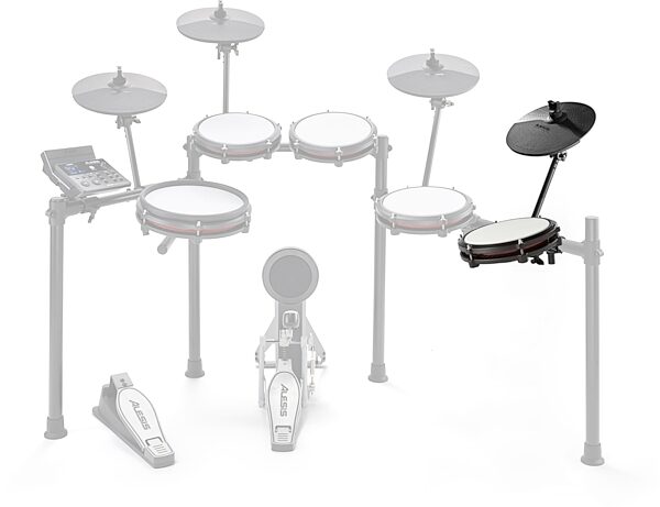 open zoom image for Alesis Nitro Max Expansion Kit: Tom, Cymbal, and Mounts, Open Box (Like New), Action Position Front
