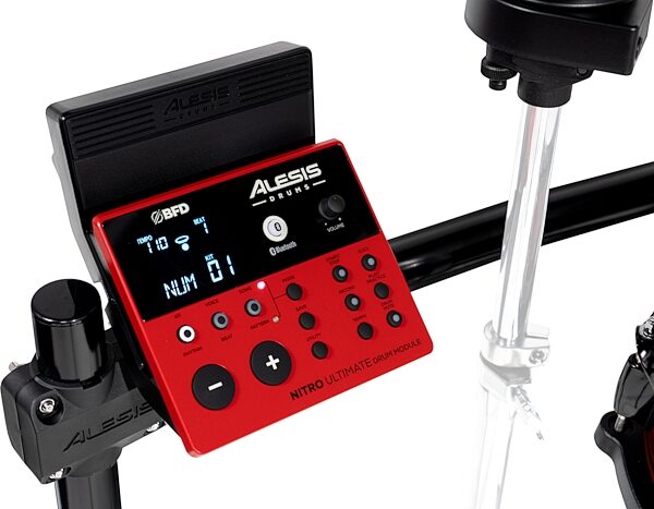 open zoom image for Alesis Nitro Ultimate Pro Electronic Drum Kit, 9-Piece, New, Action Position Back