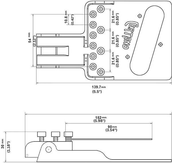 open zoom image for Certano T-Bender BG Bender for Telecaster Guitars, Nickel, Action Position Back
