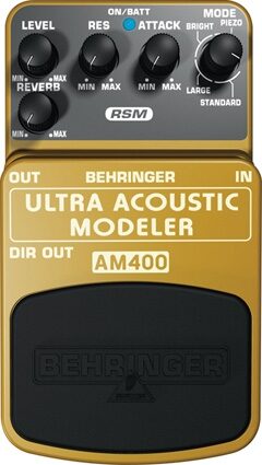 open zoom image for Behringer AM400 Ultra Acoustic Modeler Pedal, Top