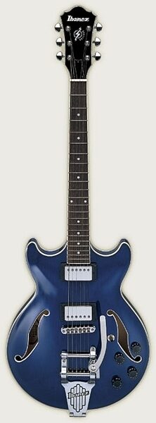 open zoom image for Ibanez AM73T Artcore Semi-Hollowbody Electric Guitar with Tremolo, Transparent Blue