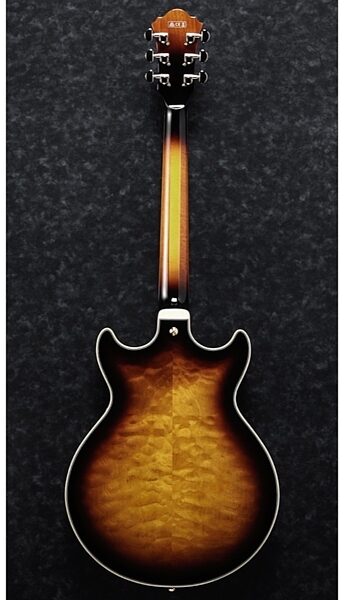 open zoom image for Ibanez Artcore Expressionist AM93QM Semi-Hollowbody Electric Guitar, Antique Yellow Sunburst, Open Box (Very Good), View