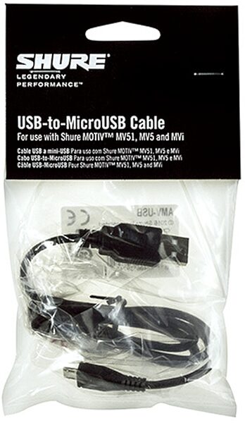 open zoom image for Shure AMV-USBC15 MOTIV USB-C Accessory Cable, 15 inch, Action Position Back