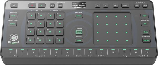 open zoom image for AlphaTheta Chordcat Groovebox, Open Box (Like New), Action Position Back
