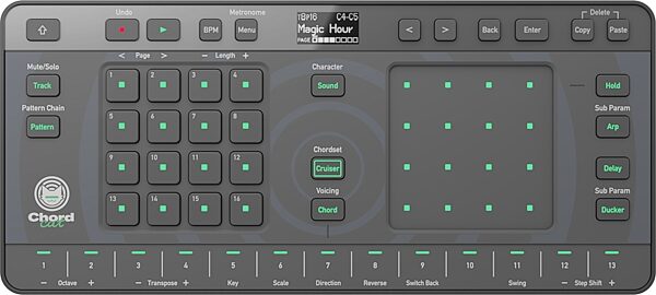 open zoom image for AlphaTheta Chordcat Groovebox, Open Box (Like New), Action Position Back
