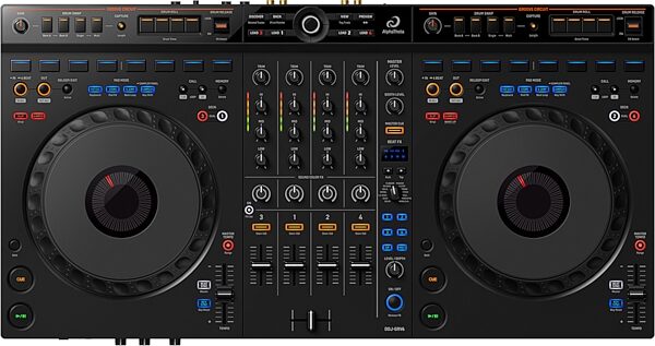 open zoom image for AlphaTheta DDJ-GRV6 DJ Controller, Open Box (Like New), Action Position Back
