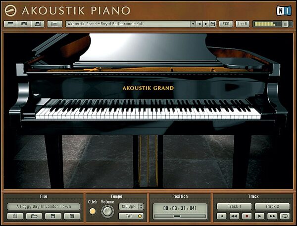 open zoom image for Native Instruments Akoustik Piano Software Synth, Playing View