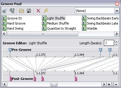 open zoom image for Sony Acid Loop-Based Composition Software (Windows), Groove Mapping Quantization