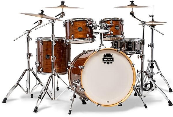 open zoom image for Mapex Armory Rock Drum Shell Kit, 5-Piece, Roasted Chestnut, Action Position Back