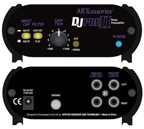 open zoom image for ART DJ PRE II Phono Preamp with RIAA EQ Curve, New, Rear
