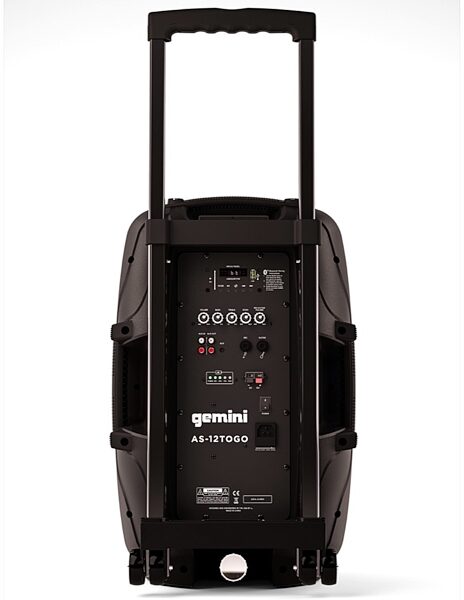 open zoom image for Gemini AS-12TOGO Powered Bluetooth Speaker, Single Speaker, Back
