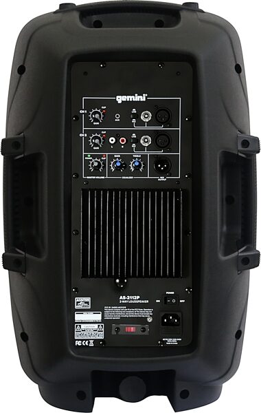 open zoom image for Gemini AS-2112P Powered Loudspeaker, Single Speaker, Action Position Back