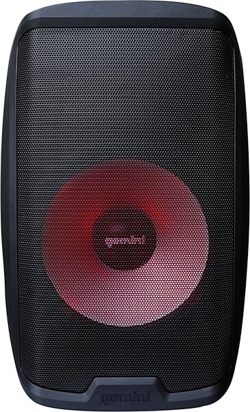 open zoom image for Gemini AS-2115BT-LT Powered Bluetooth Loudspeaker with Light Show, Single Speaker, Action Position Back